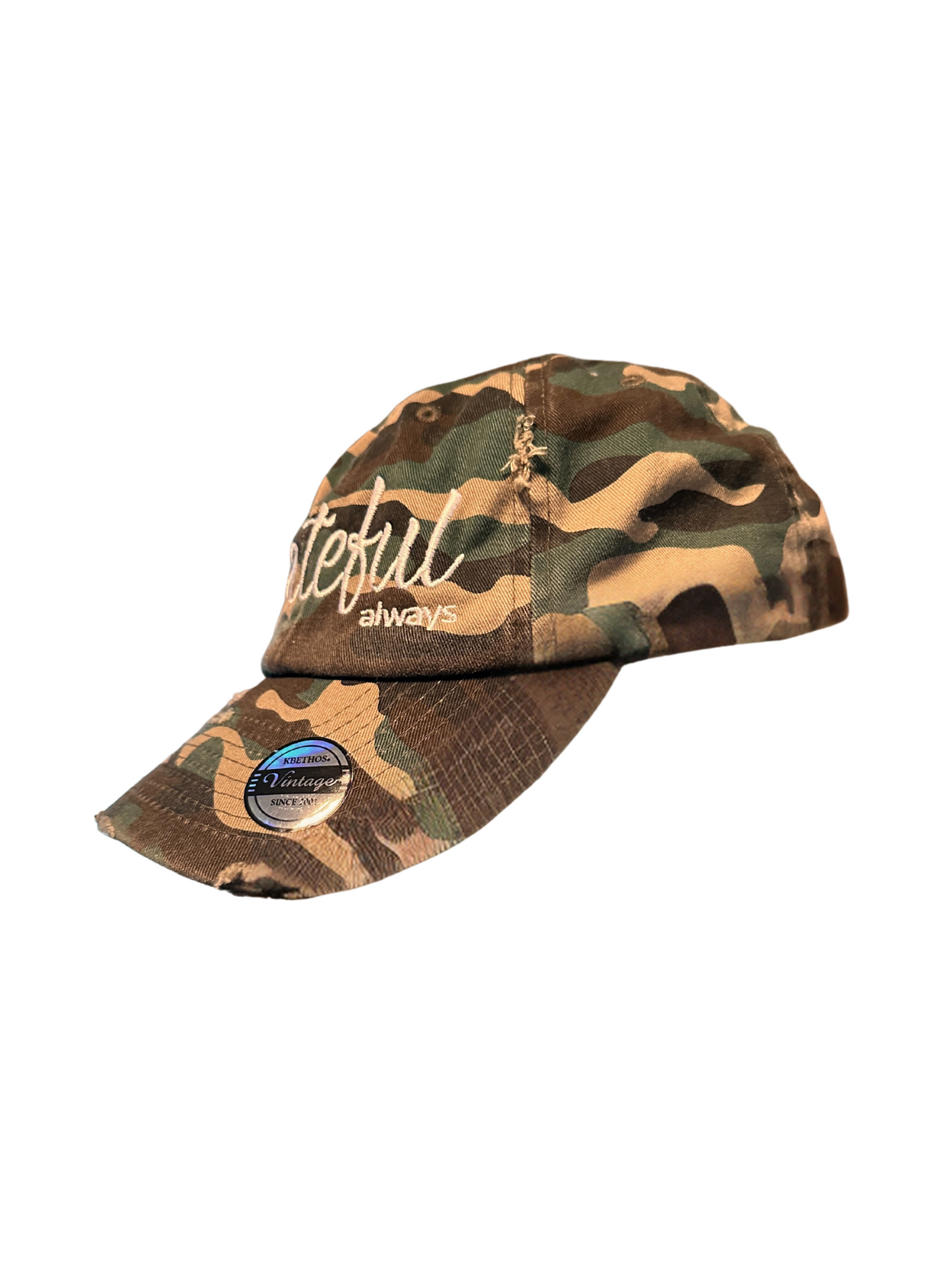 GRATEFUL CAMO DAD HAT