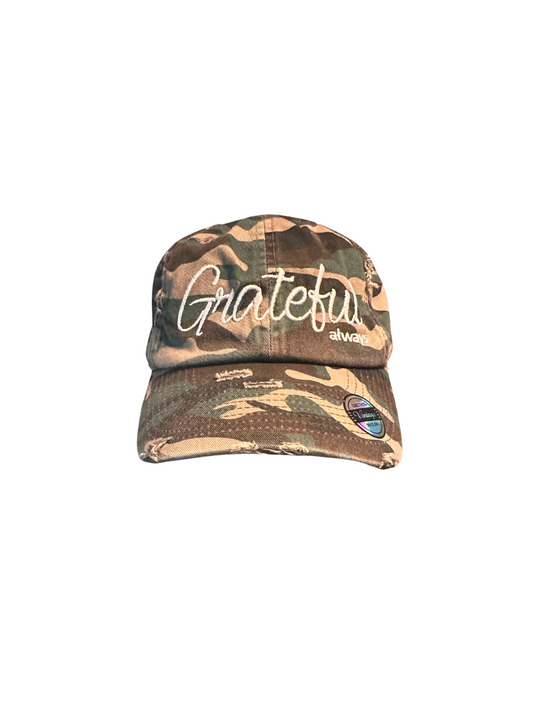 GRATEFUL CAMO DAD HAT